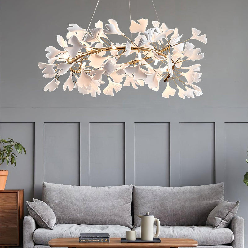 Olivia  Ring   Runde Kronleuchter Moderner gold LED  Keramik
