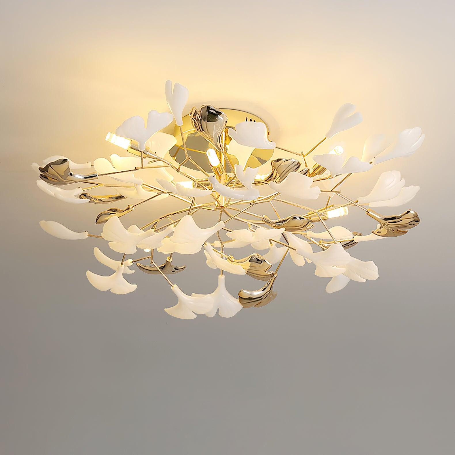 Artheel Premium Nordisch Kunst Gingko Drehend Keramik Deckenleuchte-Letslighting