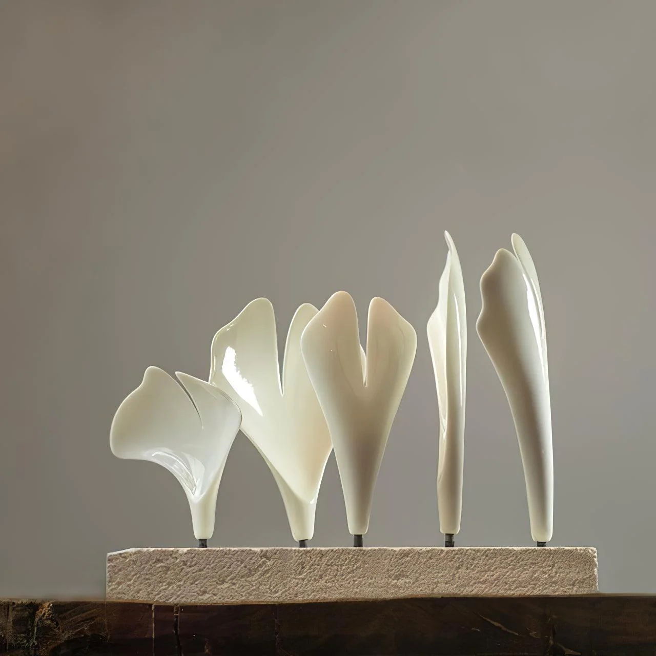 Olivia Keramik Gingko Blatt Kronleuchter-Letslighting