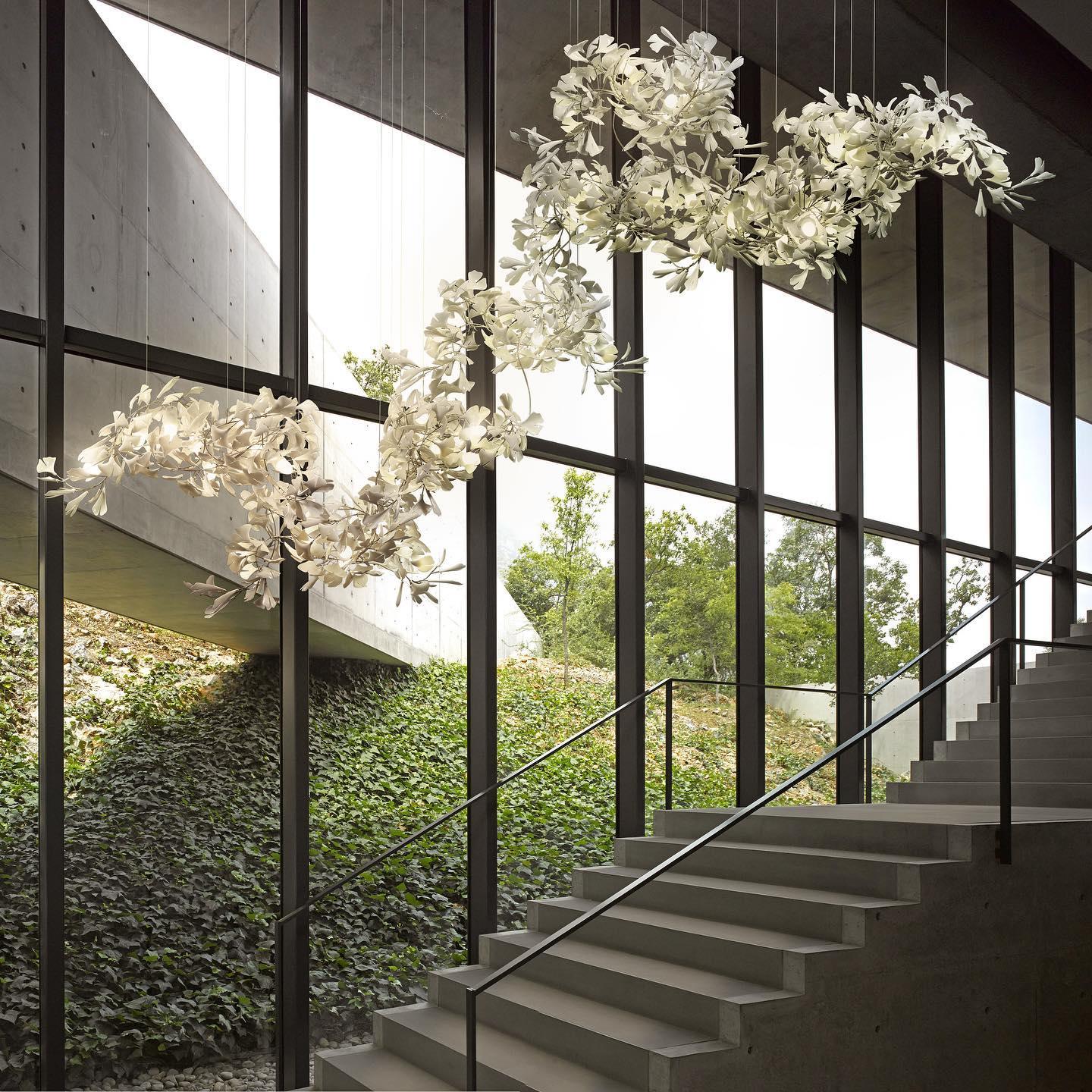 Olivia Keramik Gingko Blatt Kronleuchter-Letslighting