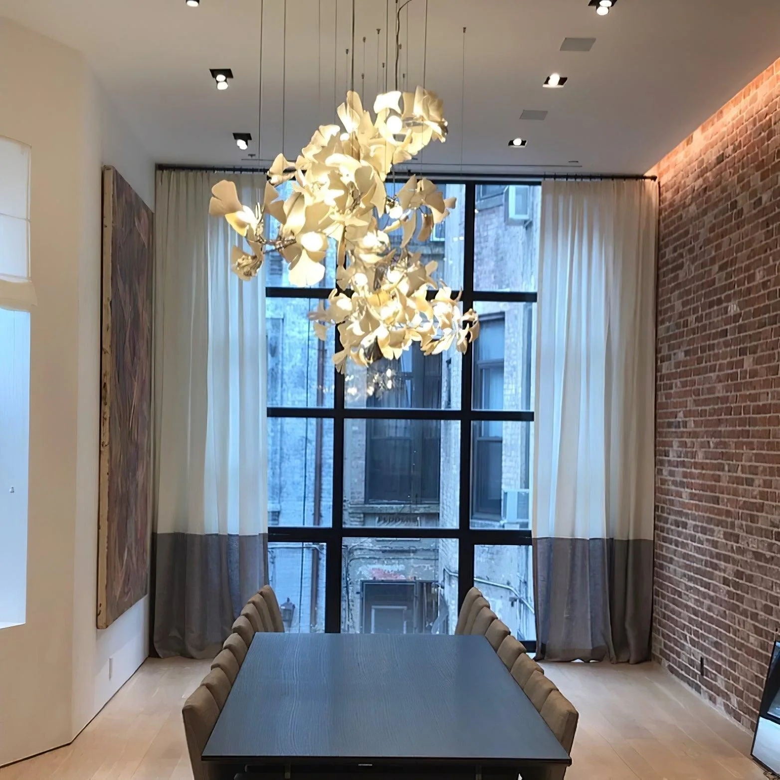 Olivia Keramik Gingko Blatt Kronleuchter-Letslighting