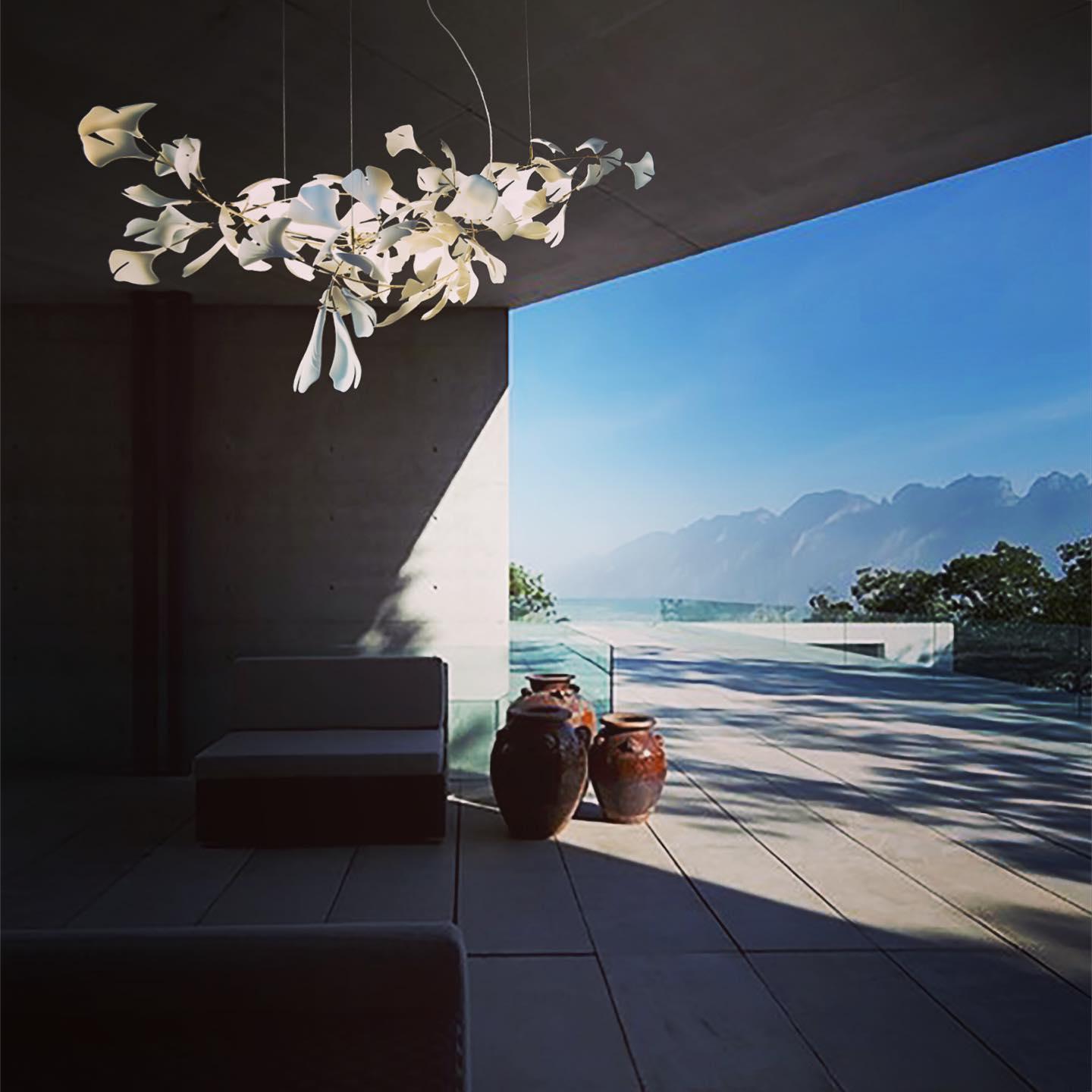 Gingko Chandelier A - Blowlighting