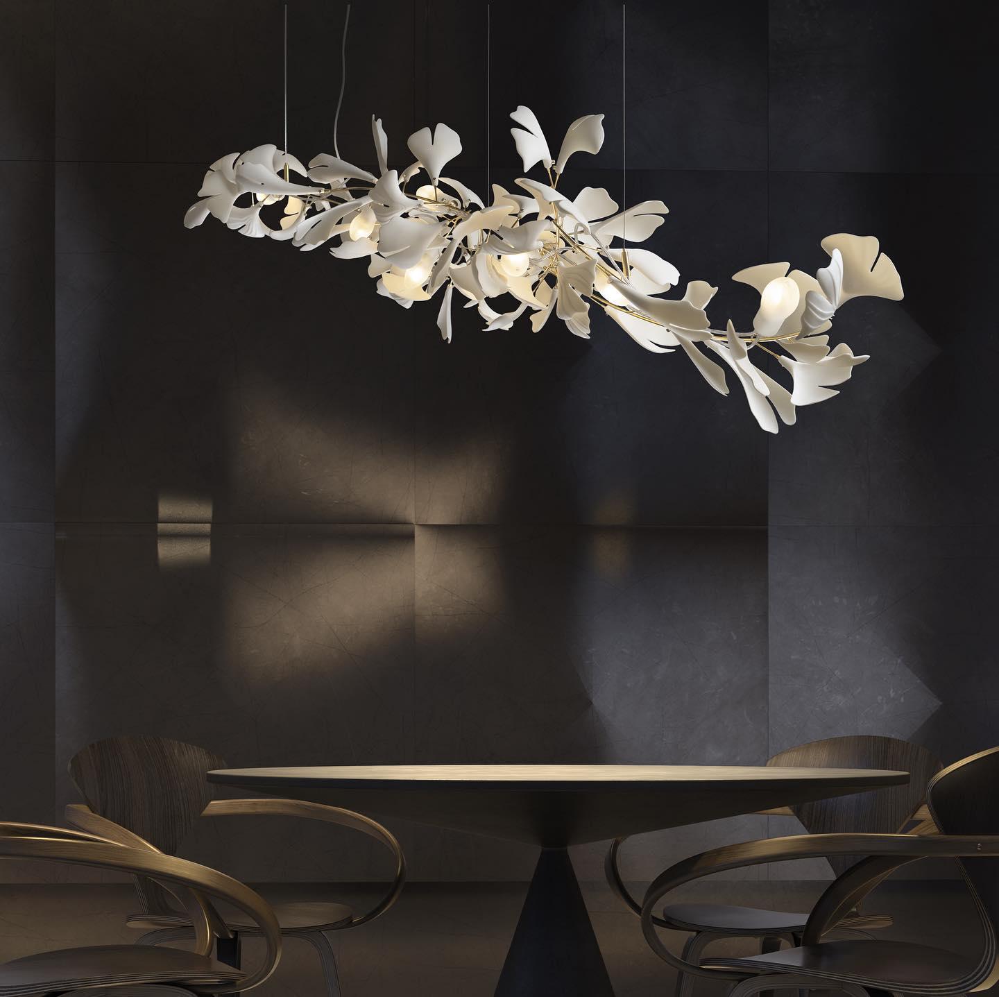 Gingko Chandelier A - Blowlighting