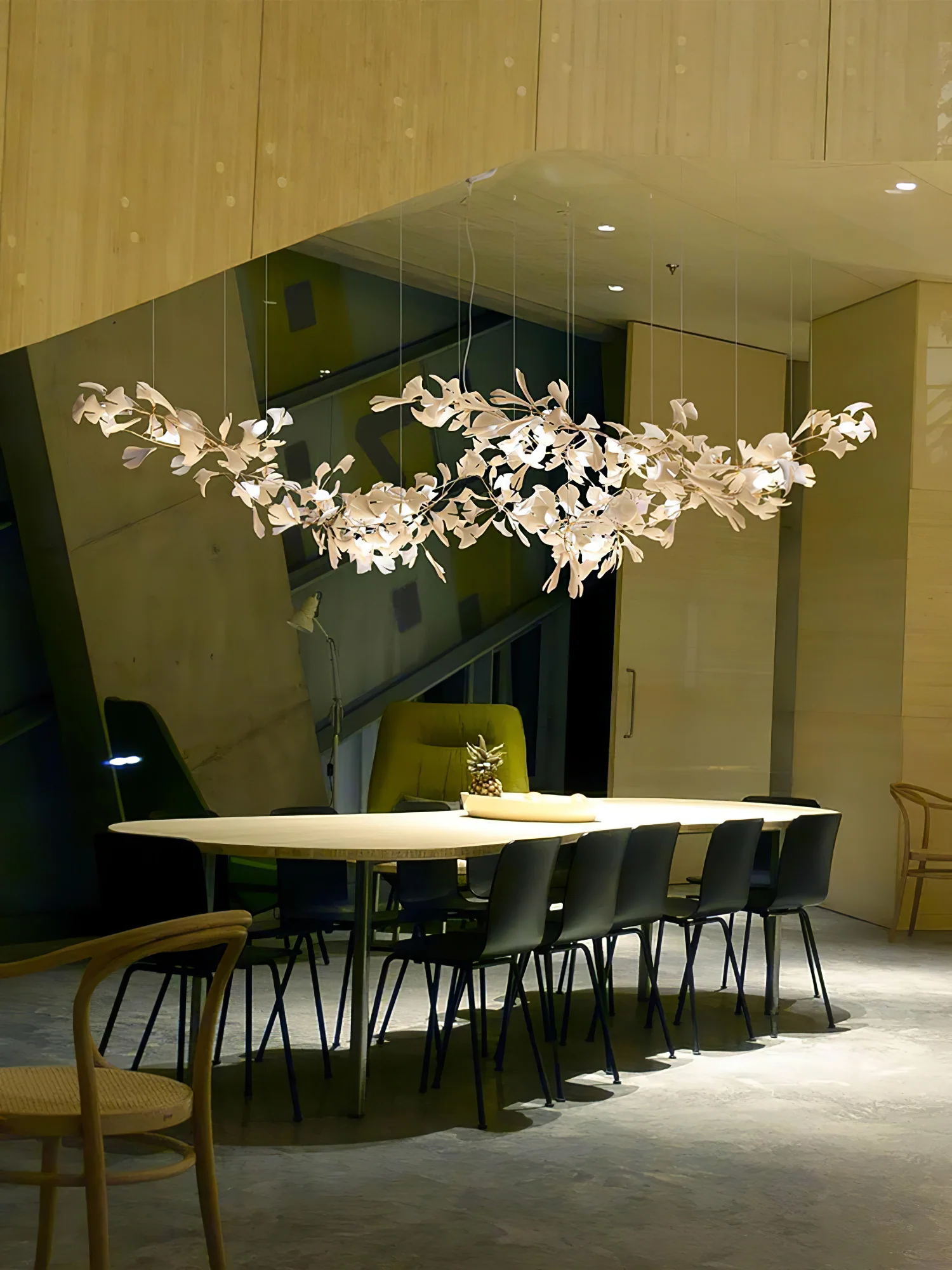 Olivia Keramik Gingko Blatt Kronleuchter-Letslighting