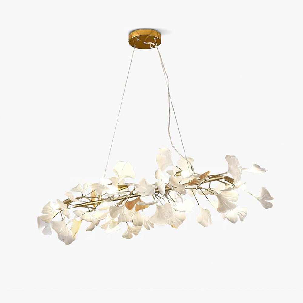 Olivia Kronleuchter Keramik Ginkgo Linear Minimalistisch-Letslighting