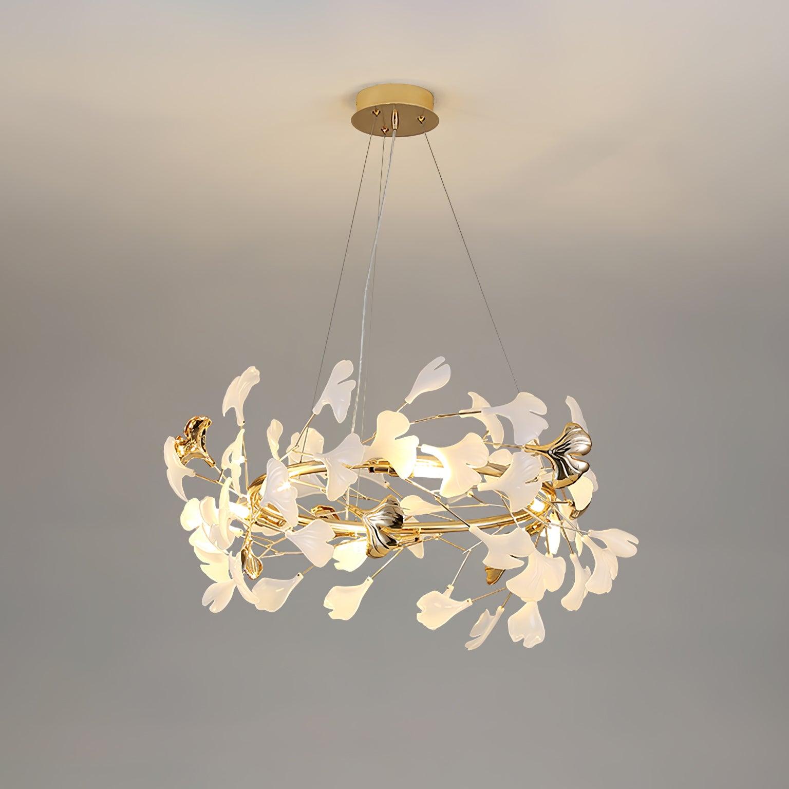Olivia Keramik Gingko Kronleuchter-Letslighting