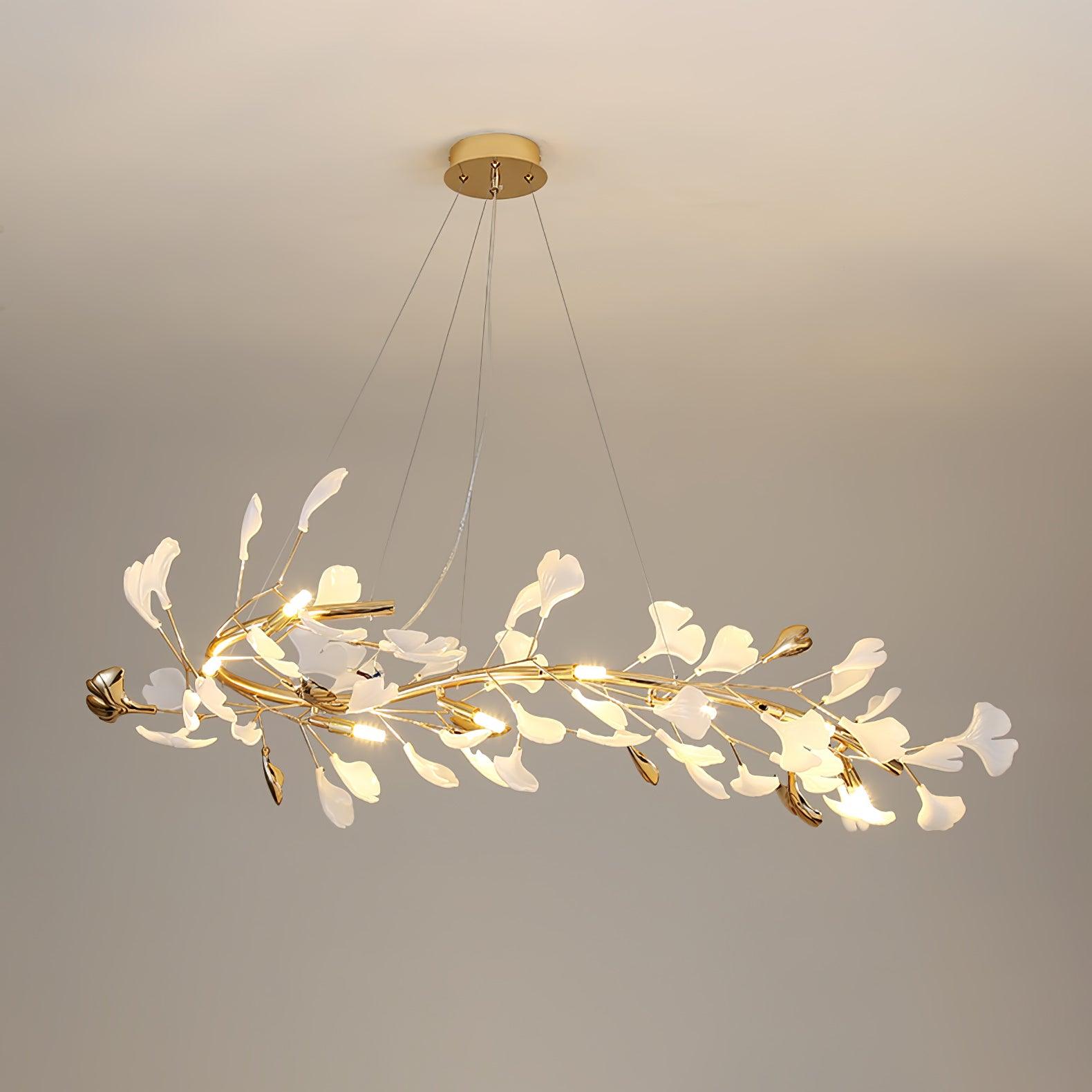 Olivia Keramik Gingko Kronleuchter-Letslighting