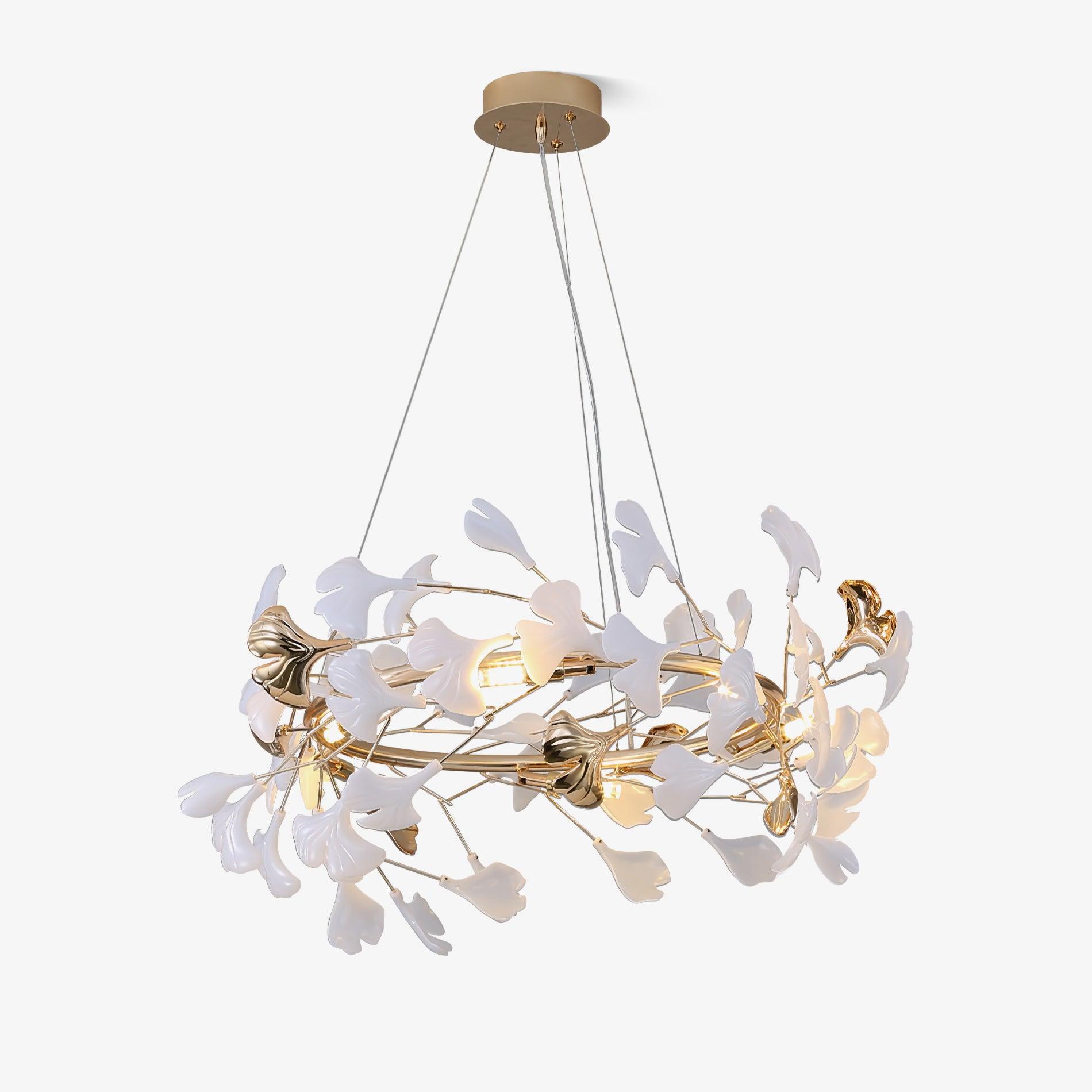 Olivia Keramik Gingko Kronleuchter-Letslighting