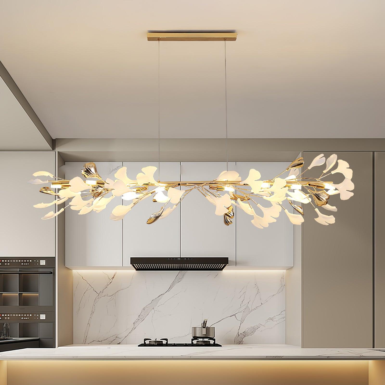 Olivia Keramik Gingko Kronleuchter-Letslighting