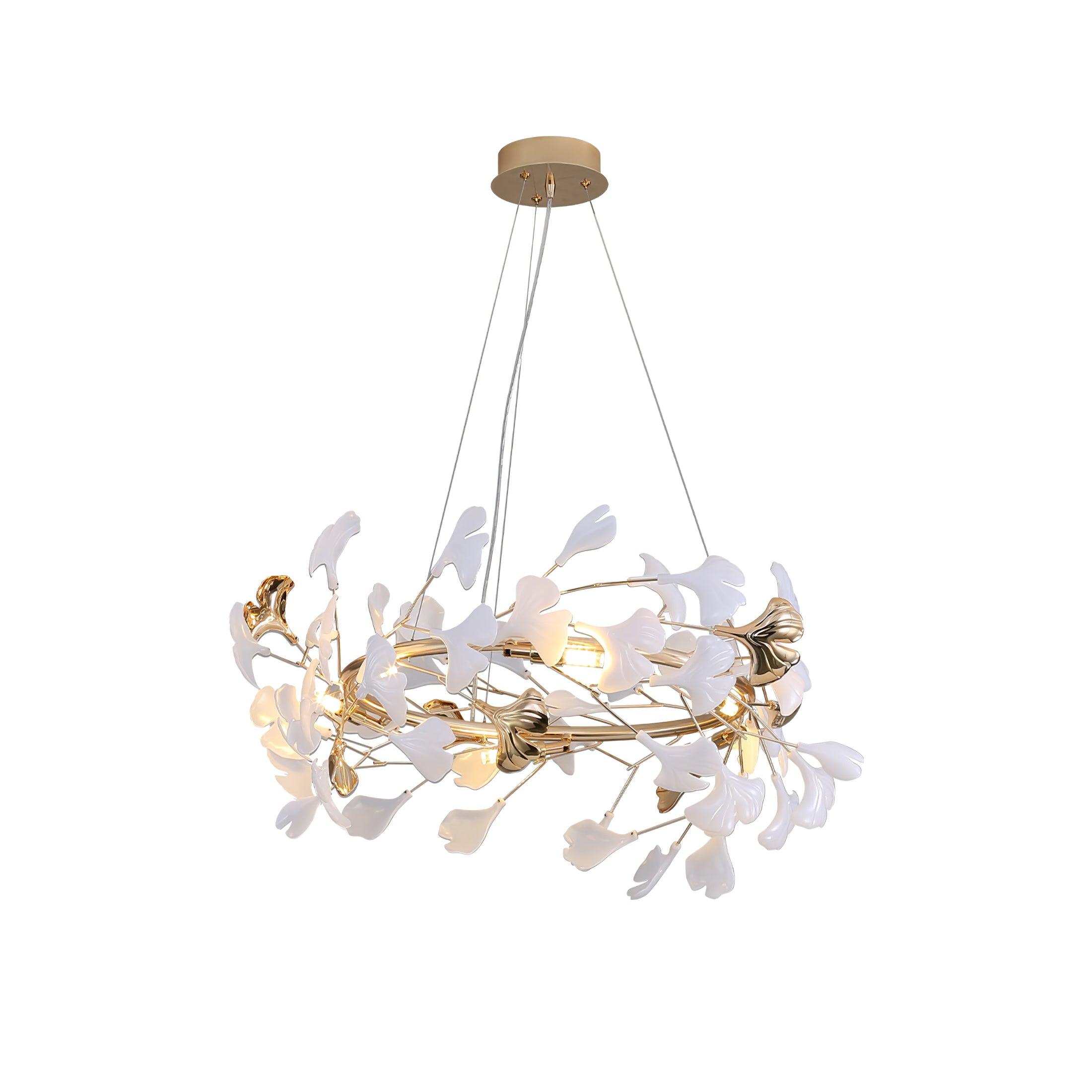 Olivia Keramik Gingko Kronleuchter-Letslighting