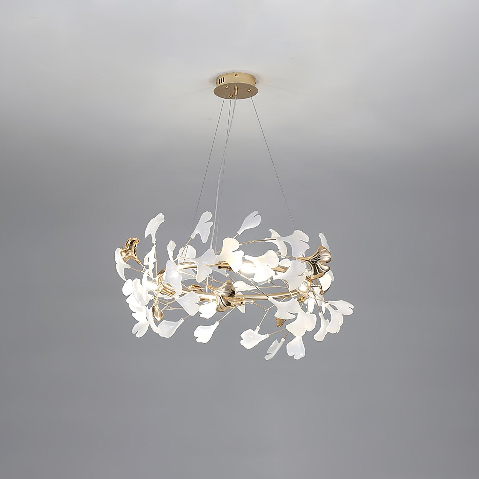 Olivia Keramik Gingko Kronleuchter-Letslighting