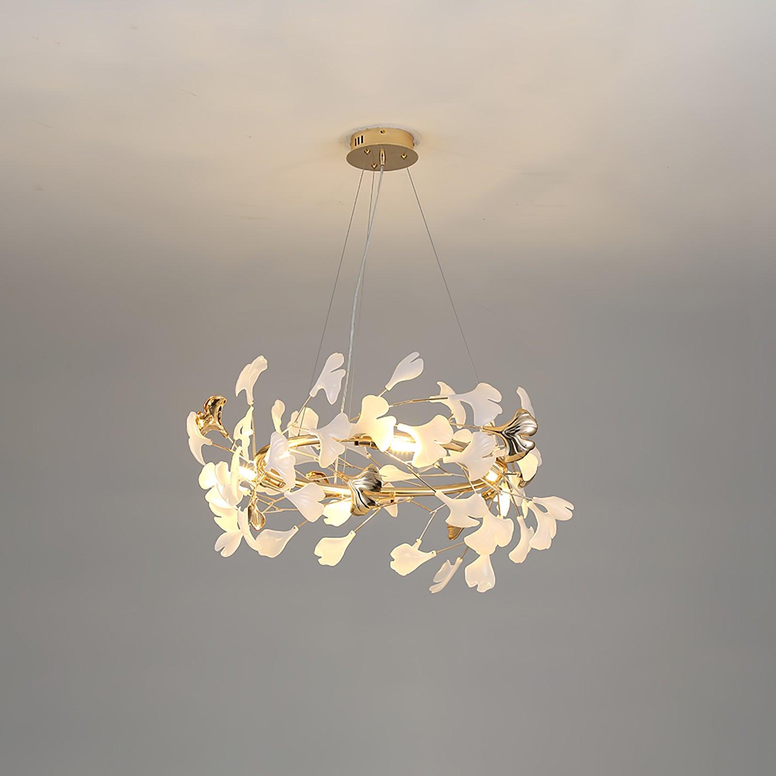 Olivia Keramik Gingko Kronleuchter-Letslighting