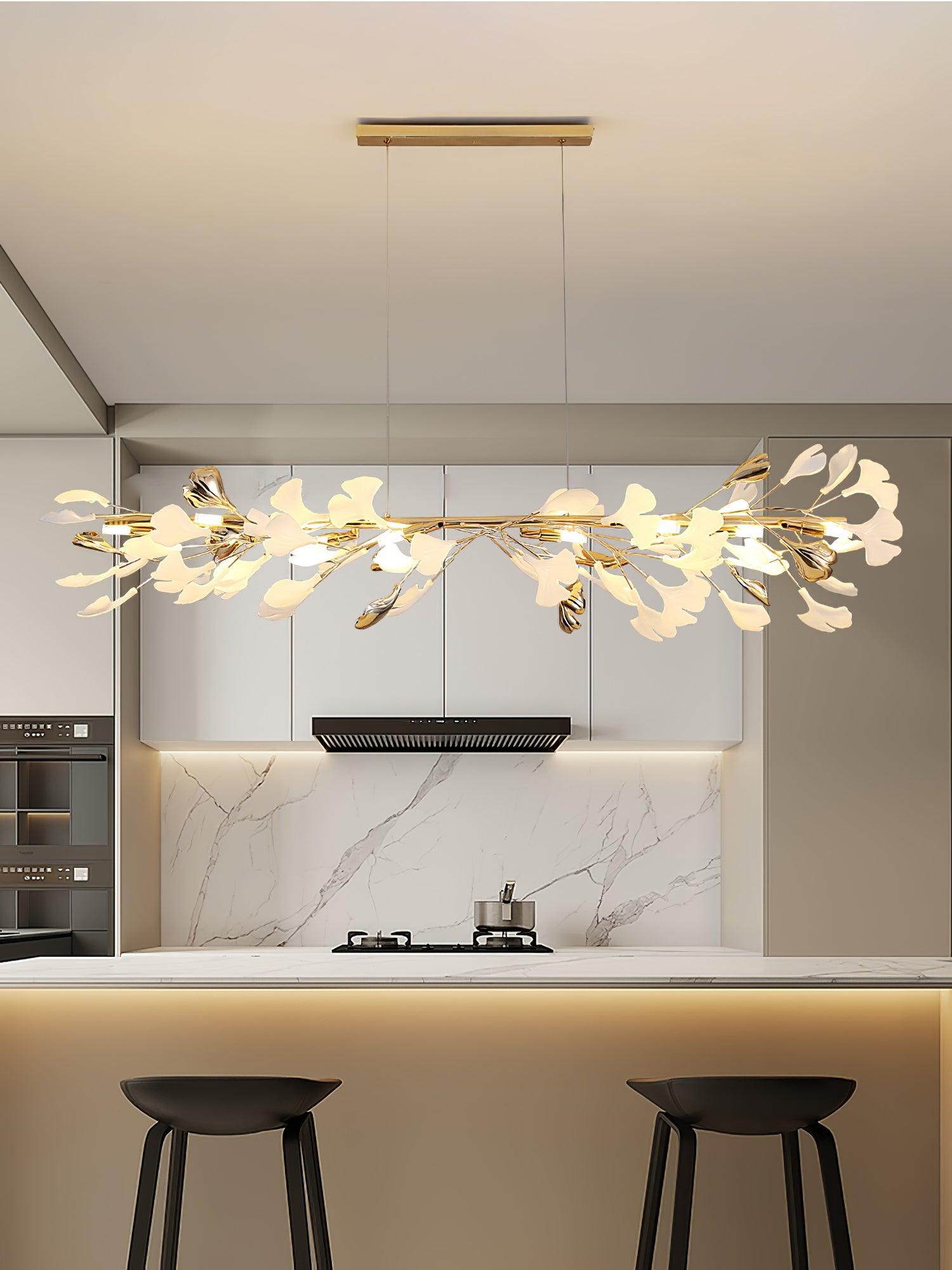 Olivia Keramik Gingko Kronleuchter-Letslighting