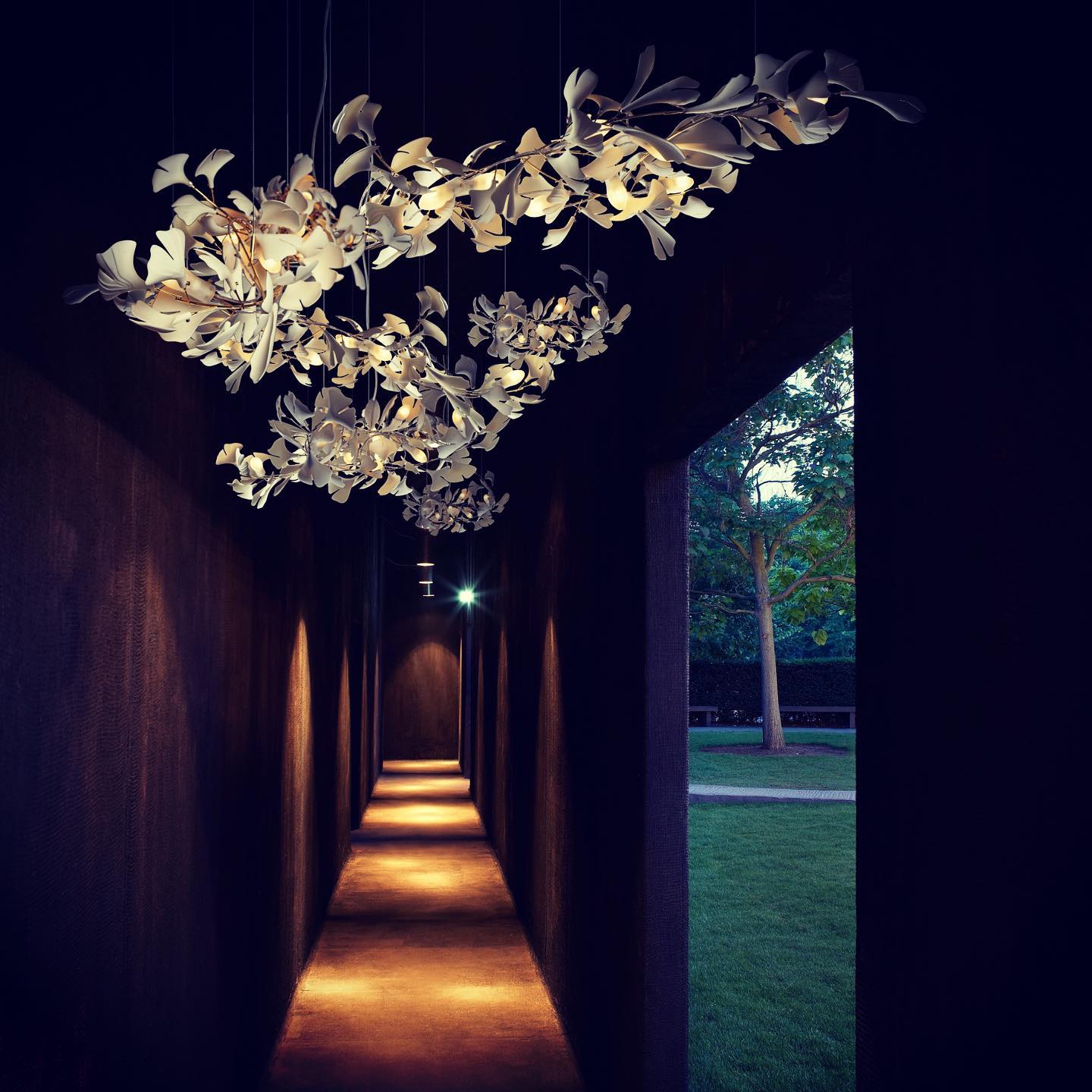 Olivia Keramik Gingko Blatt Kronleuchter-Letslighting