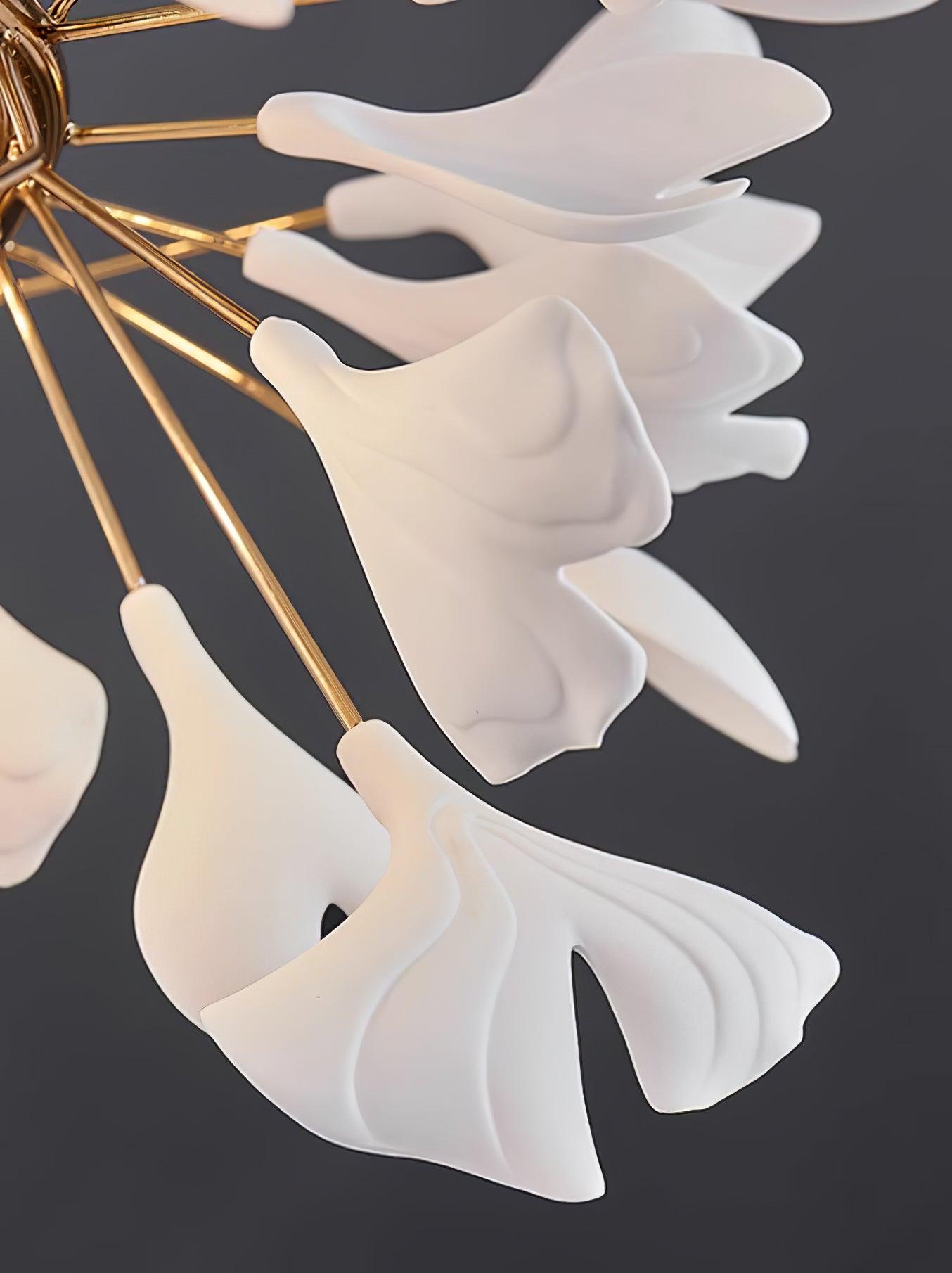 Ivmarel Gingko-Keramik-Kronleuchter mit langem Zweig-Letslighting