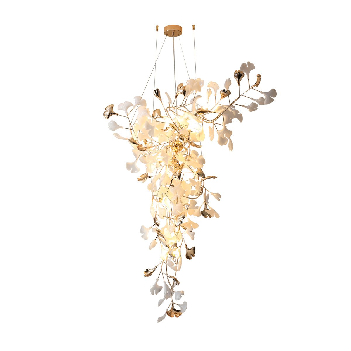 Olivia Keramik Gingko Kronleuchter Spitze fliegen-Letslighting