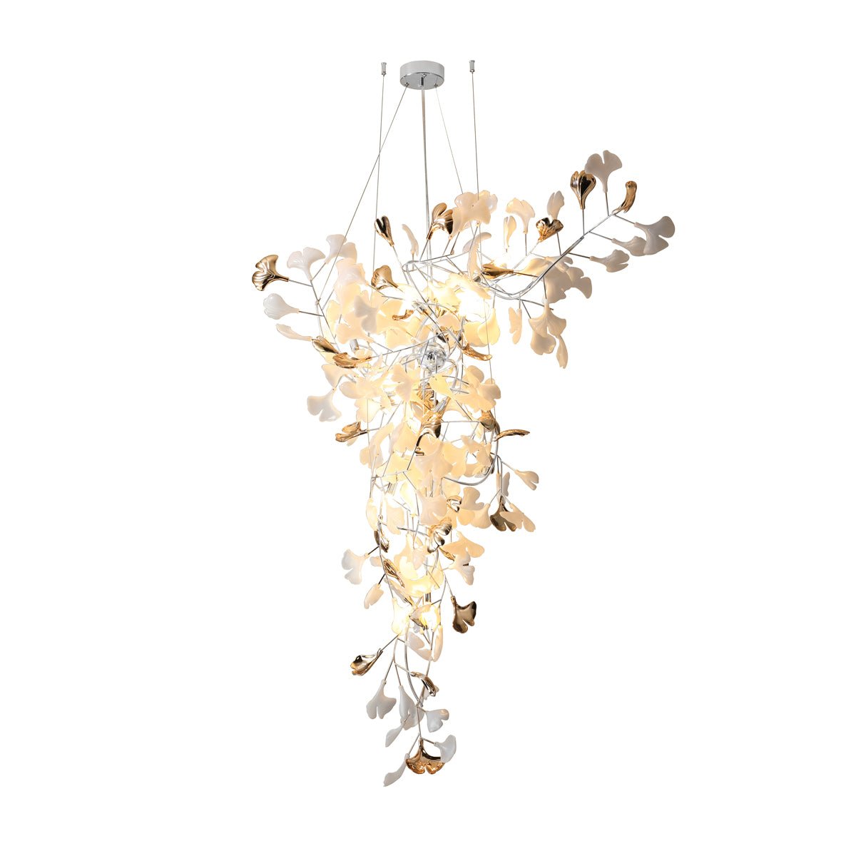 Olivia Keramik Gingko Kronleuchter Spitze fliegen-Letslighting