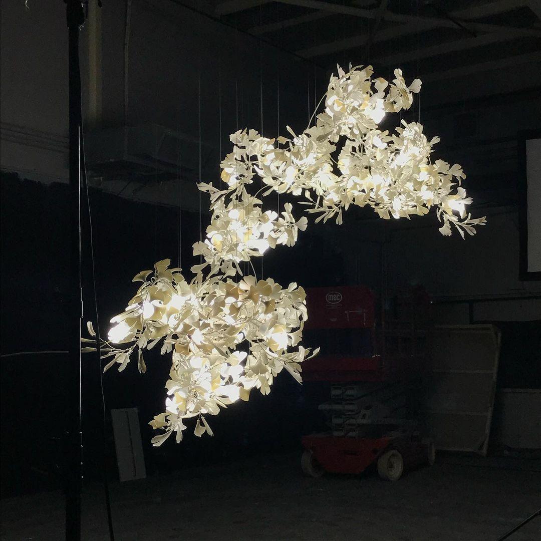 Alvenan Gingko Keramik-Kombinationsleuchter-Letslighting