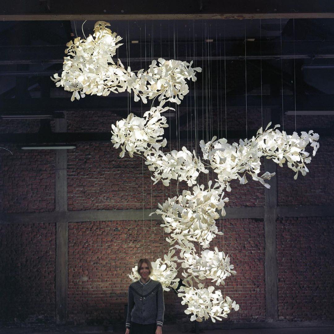 Alvenan Gingko Keramik-Kombinationsleuchter-Letslighting