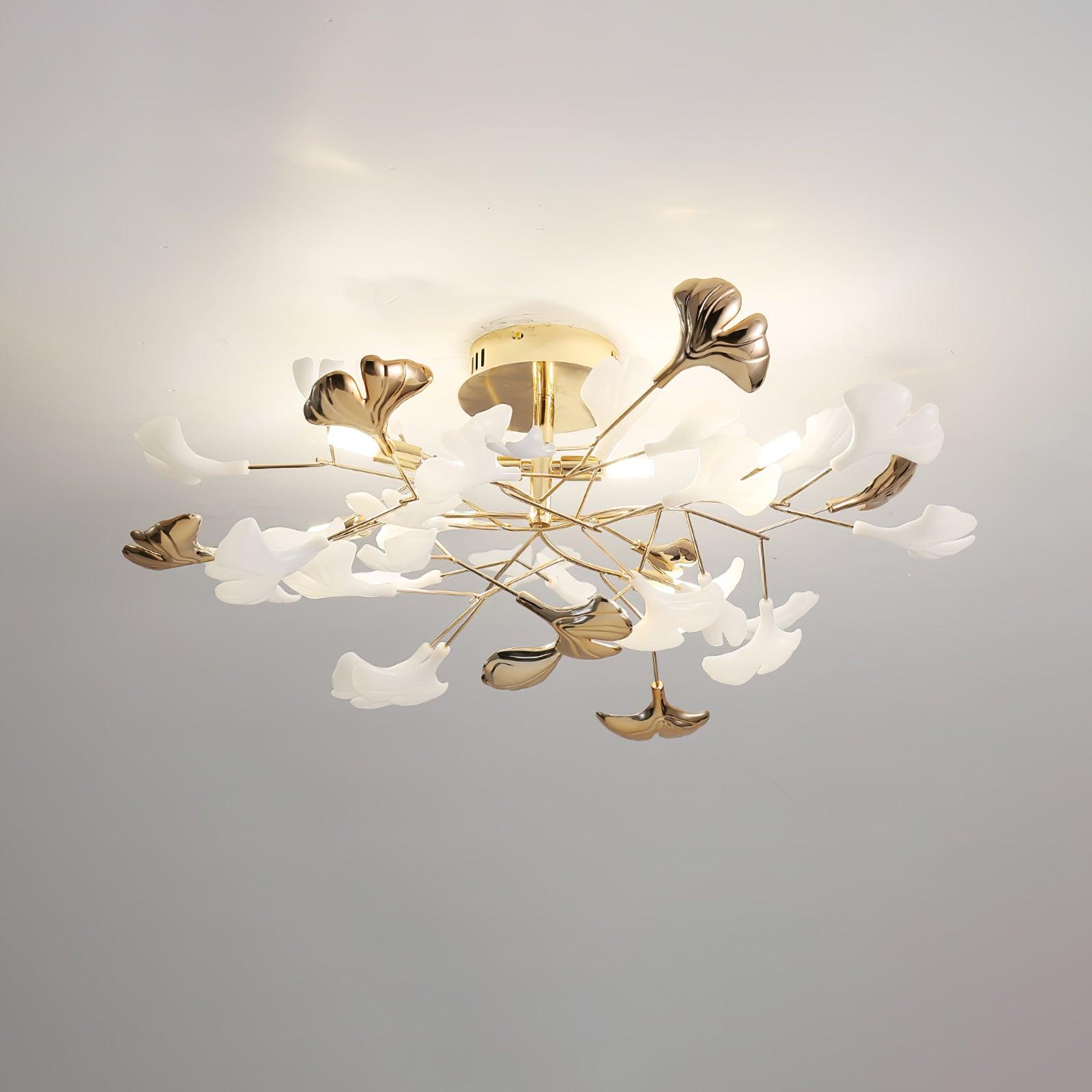 Artheel Premium Nordisch Kunst Gingko Drehend Keramik Deckenleuchte-Letslighting