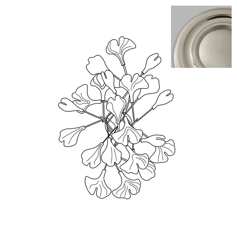 Wall Lamp Gingko Ceramic Petal Shades Gold Art Nouveau - Letslighting