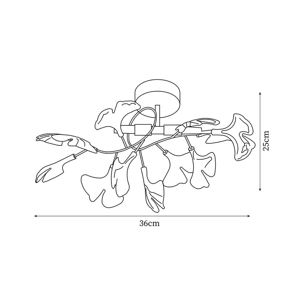 Callenne Ginkgo-Blatt Deckenleuchte-Letslighting