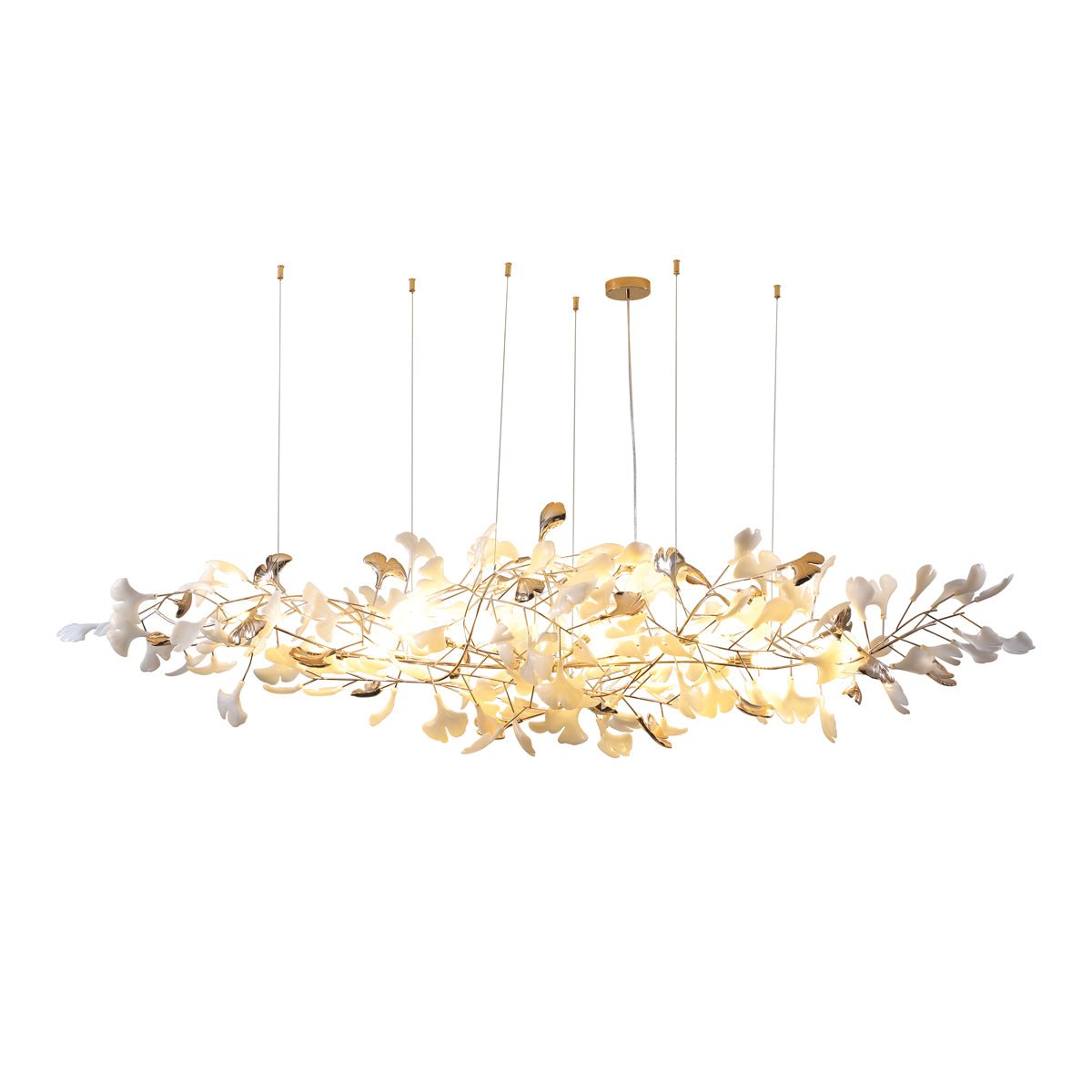 Unoryra Postmoderner Luxus-Kronleuchter aus Ginkgo-Wolkenkeramik-Letslighting