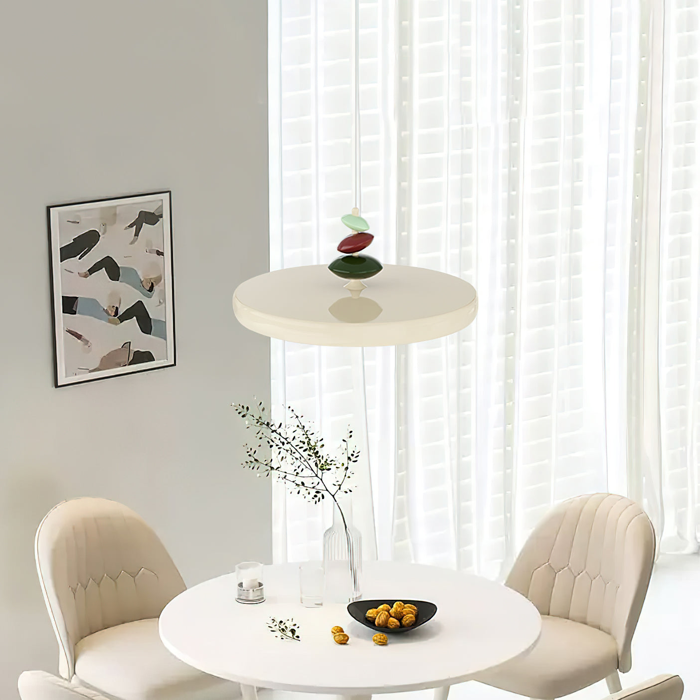 Ryder Moderne Pendelleuchte aus Metall und Harz-Letslighting