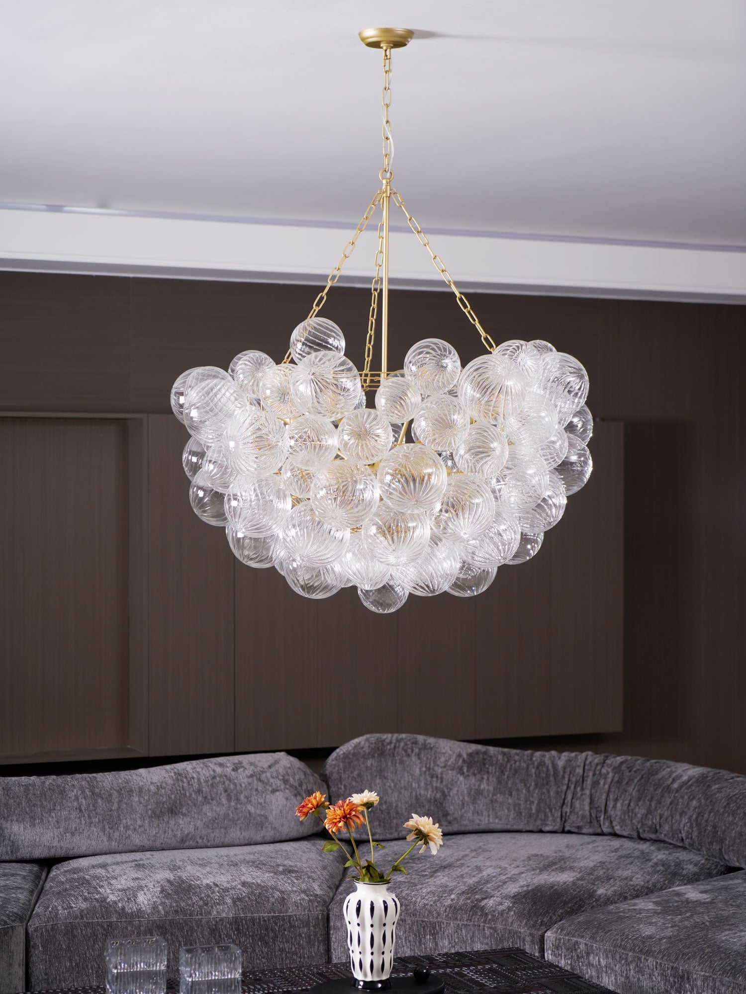 Aurora Chandelier Glass Ball Bubble Modern - Blowlighting