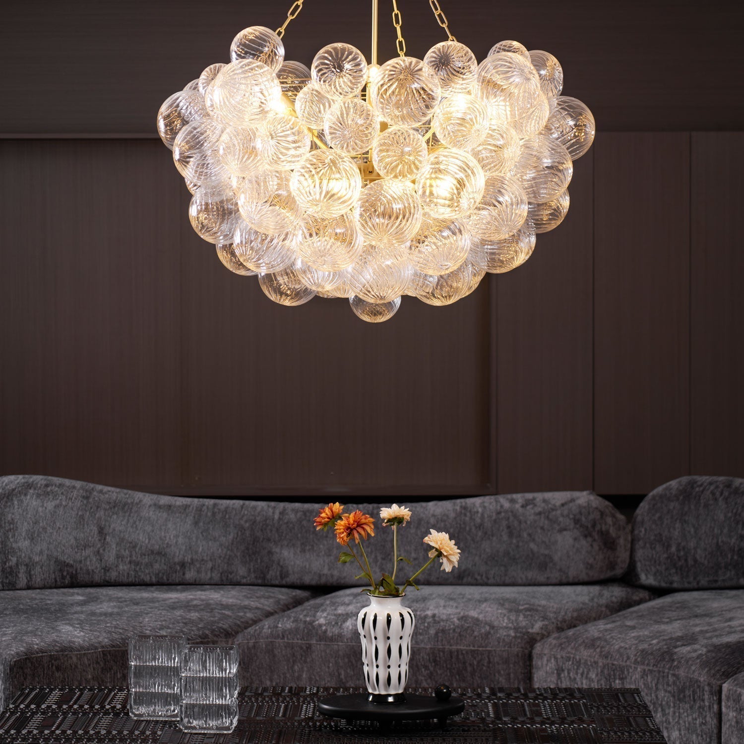Aurora Chandelier Glass Ball Bubble Modern - Blowlighting