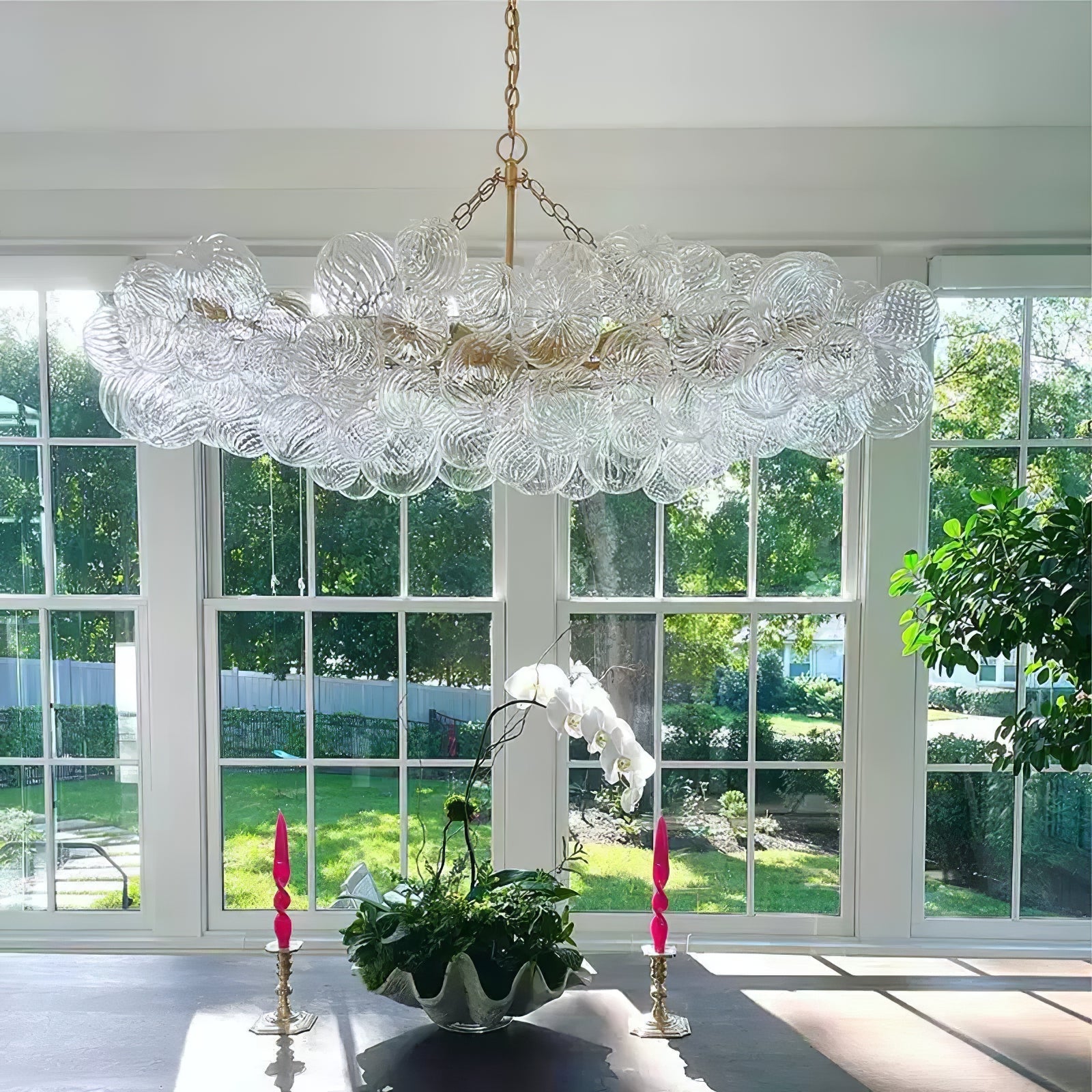 Aurora Chandelier Glass Ball Bubble Modern - Blowlighting