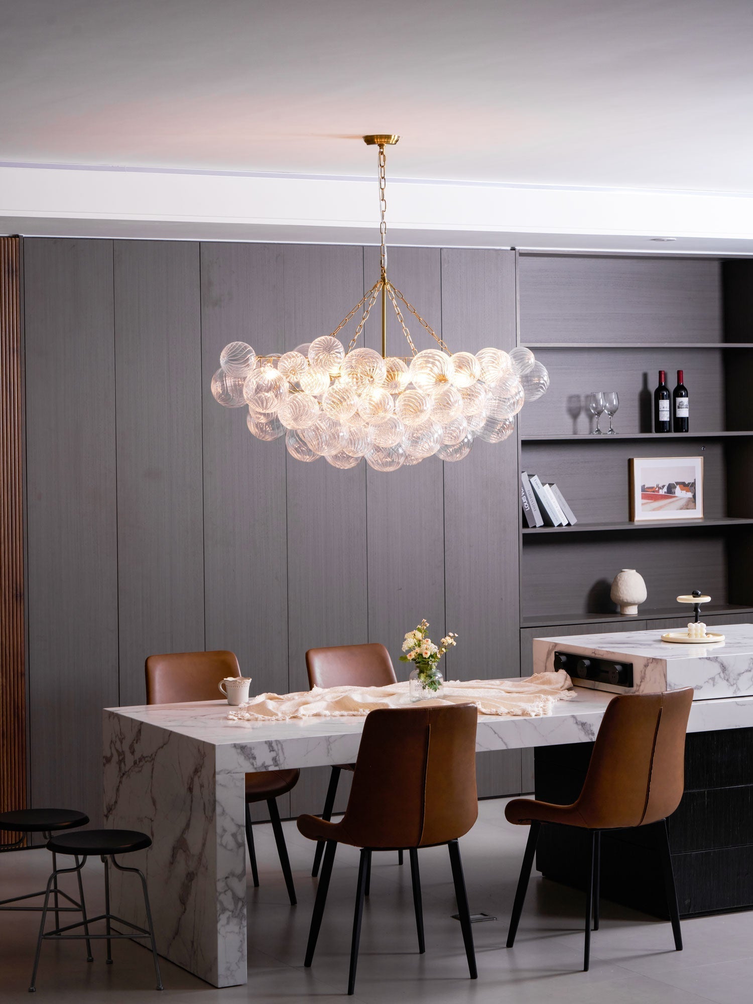 Aurora Chandelier Glass Ball Bubble Modern - Blowlighting