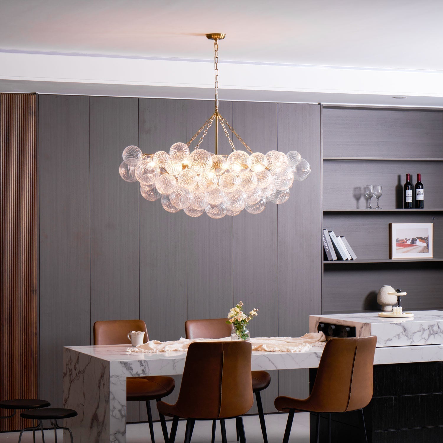 Aurora Chandelier Glass Ball Bubble Modern - Blowlighting