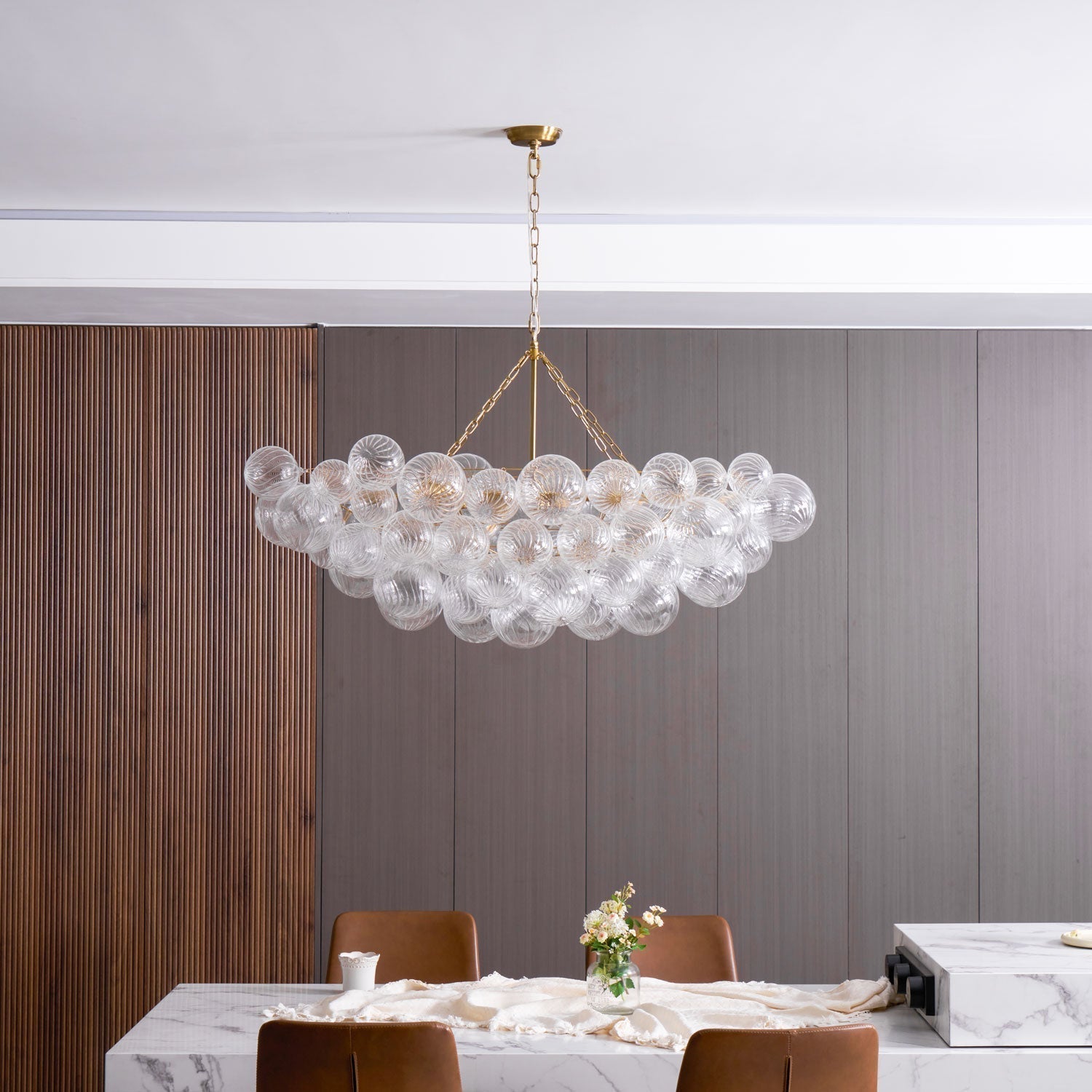 Aurora Chandelier Glass Ball Bubble Modern - Blowlighting