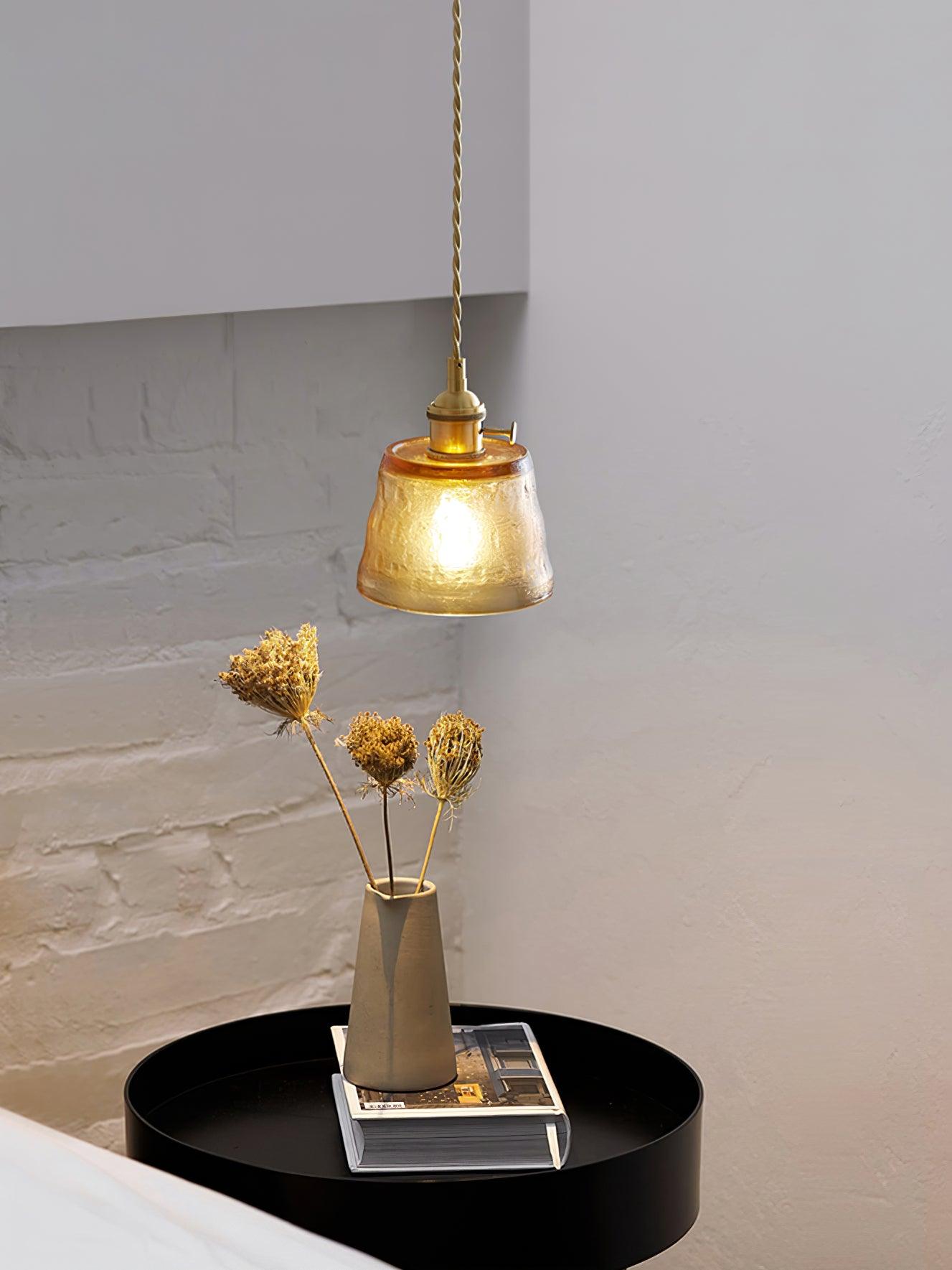 Lustra Pendelleuchte Kupferglas für Esszimmer-Letslighting