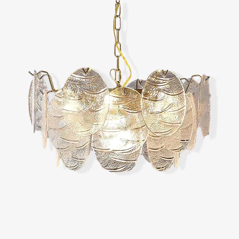 Lustra Kronleuchter Glasscheibe Gold-Letslighting