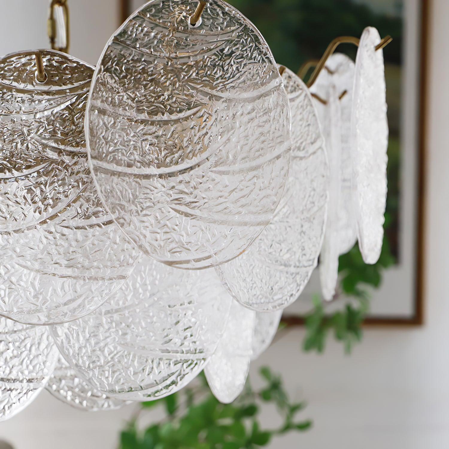 Lustra Kronleuchter Glasscheibe Gold-Letslighting