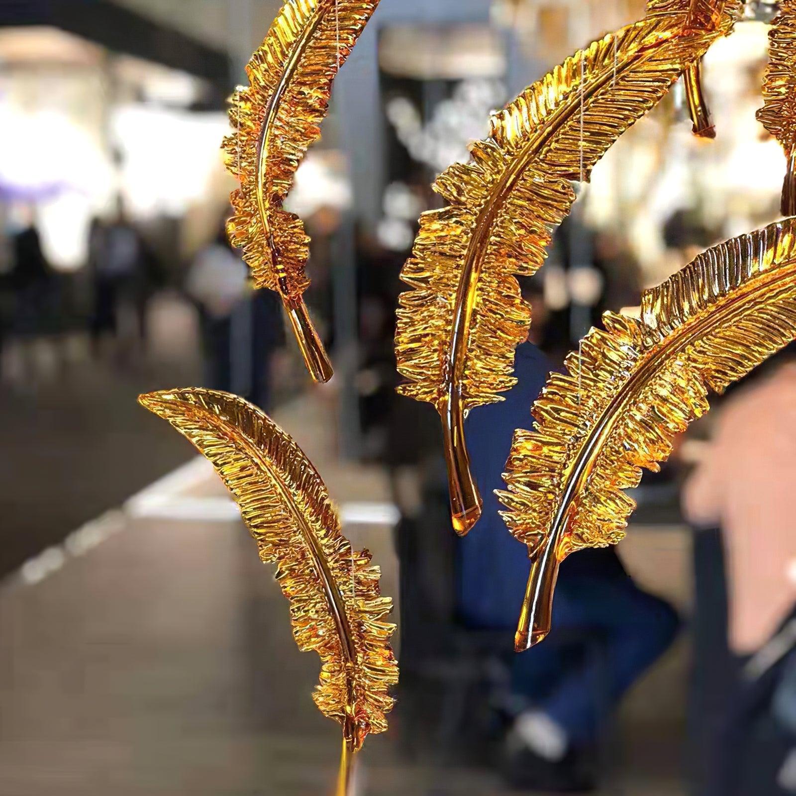 Aetherial Glass Leaf Chandelier - Blowlighting