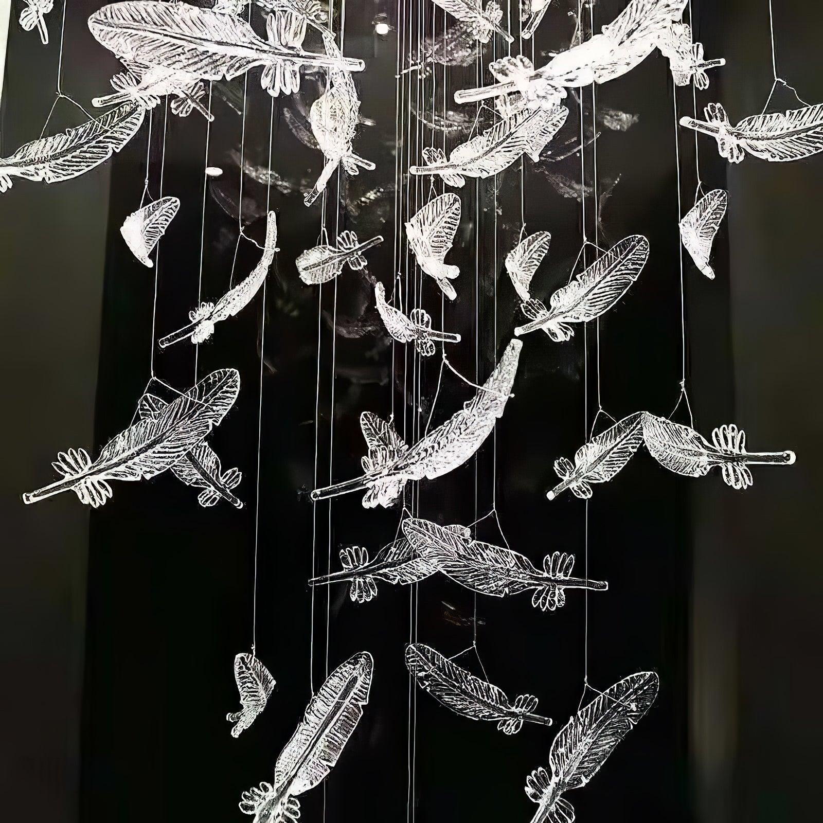 Aetherial Glass Leaf Chandelier - Blowlighting