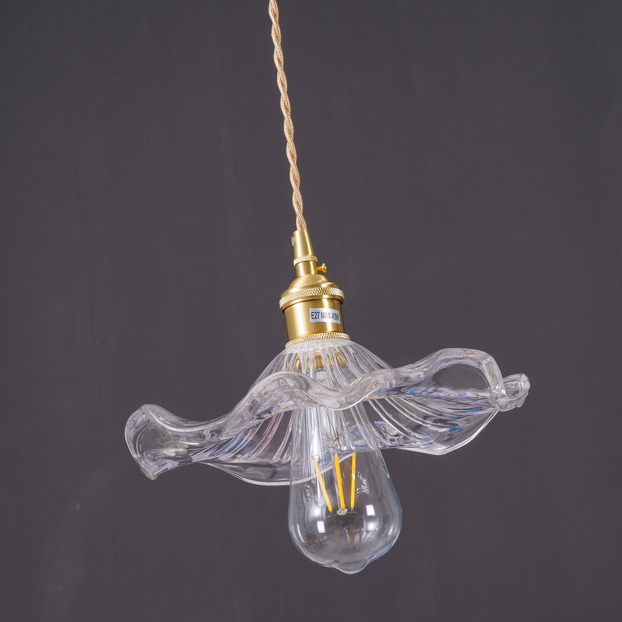 Glass Hibiscus Flower Pendant Light - Blowlighting