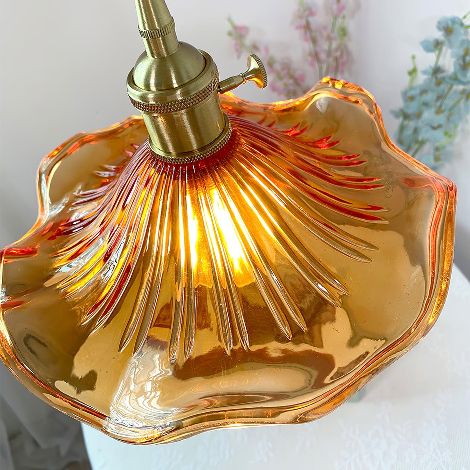 Glass Hibiscus Flower Pendant Light - Blowlighting