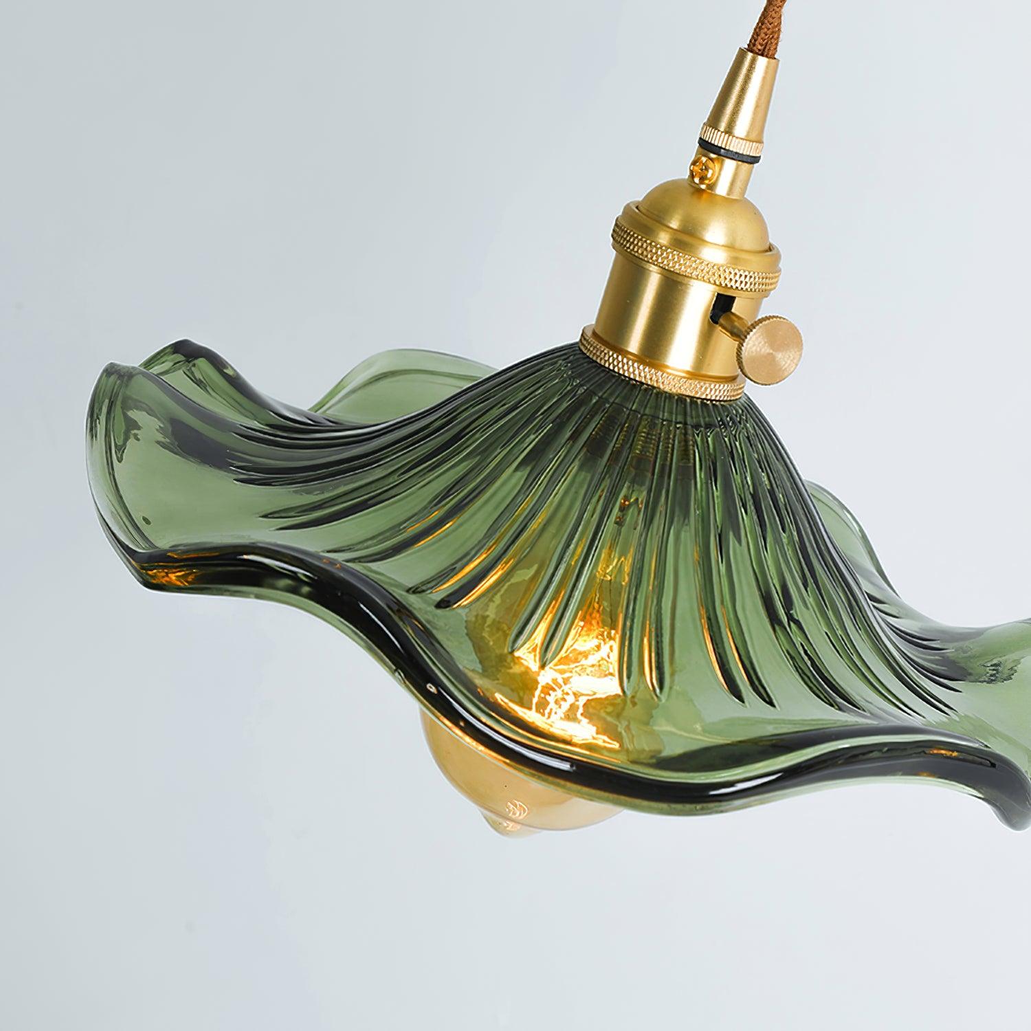 Glass Hibiscus Flower Pendant Light - Blowlighting