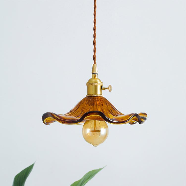 Glass Hibiscus Flower Pendant Light - Blowlighting