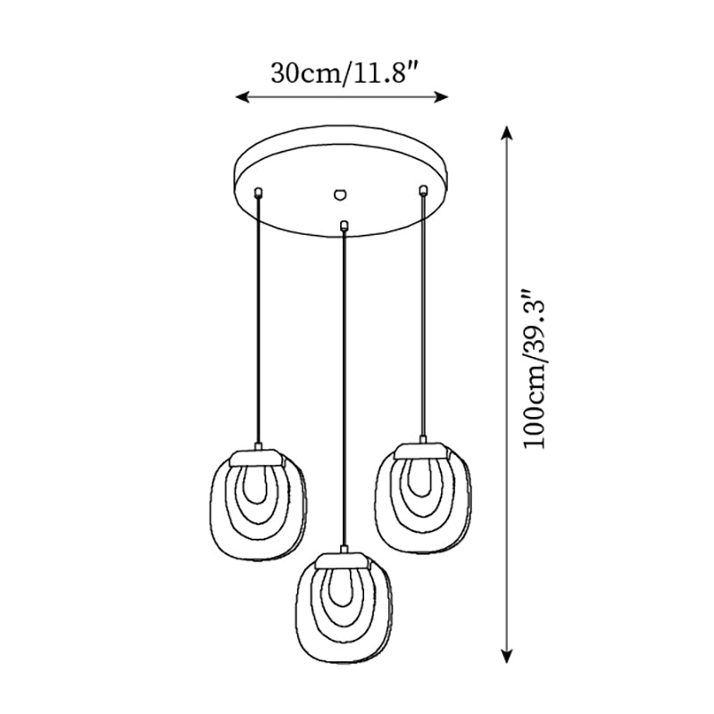 Avesia Minimalist Glass Pendant Light Staircase - Letslighting