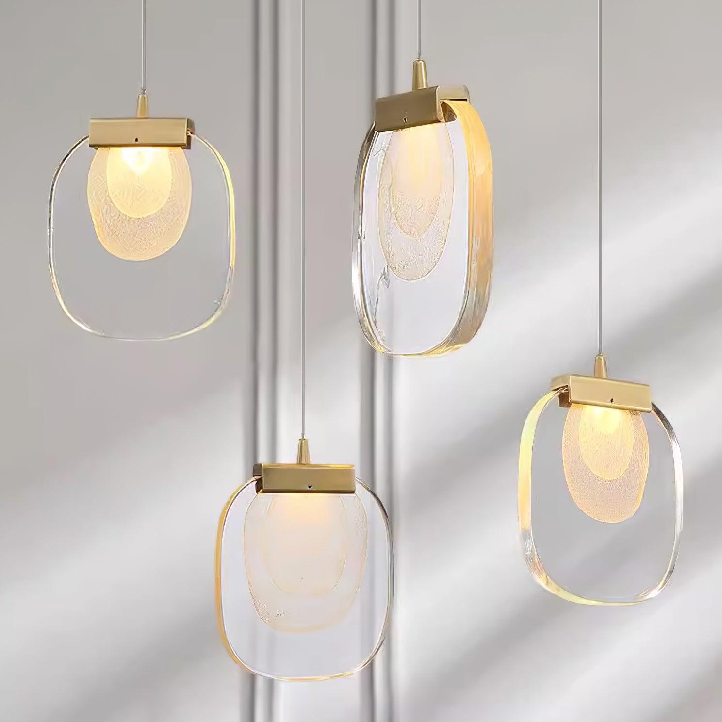 Avesia Minimalist Glass Pendant Light Staircase - Letslighting