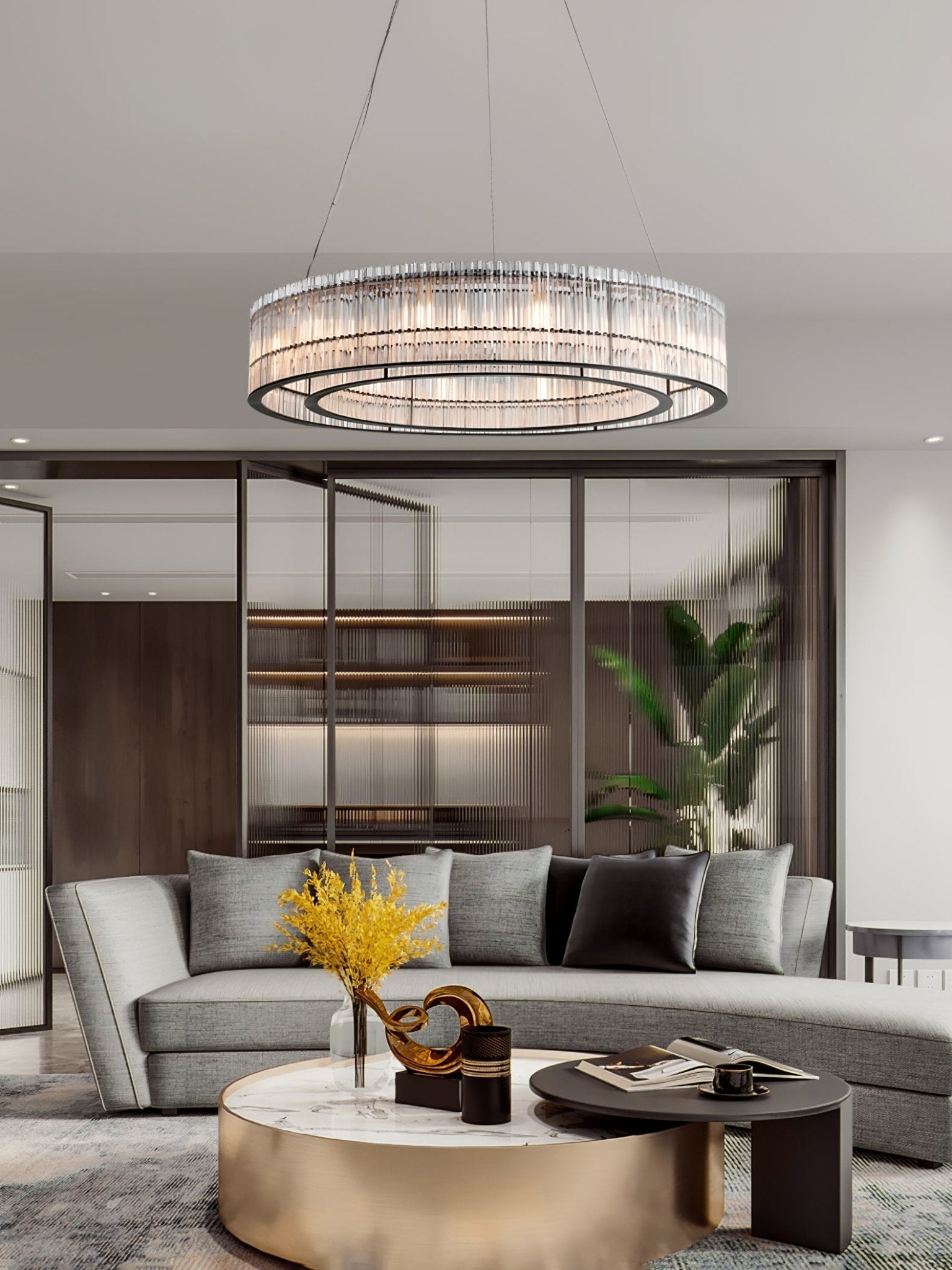 Lustra Pendelleuchte Glasrohr Ring Modern Luxus-Letslighting