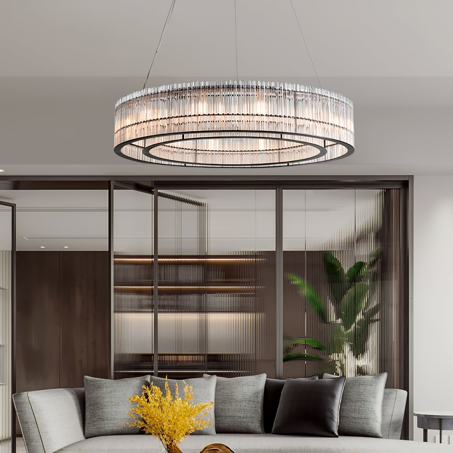 Lustra Pendelleuchte Glasrohr Ring Modern Luxus-Letslighting