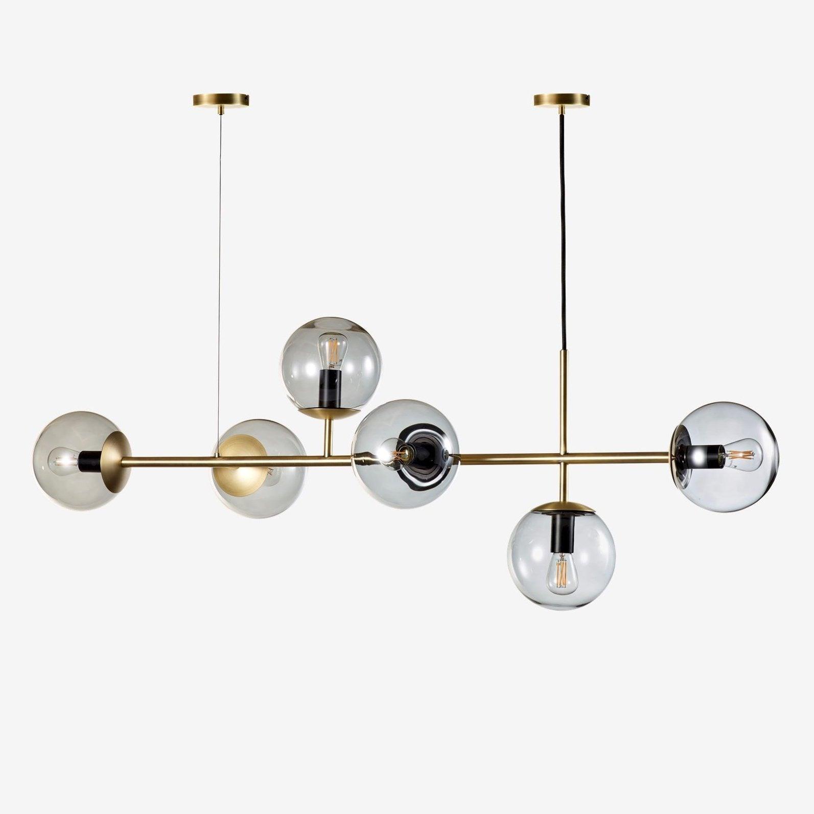 Lustra Pendelleuchte Orb Messing Glas-Letslighting