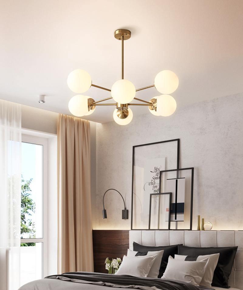 Lustra Kronleuchter Messing Opal Glas-Letslighting