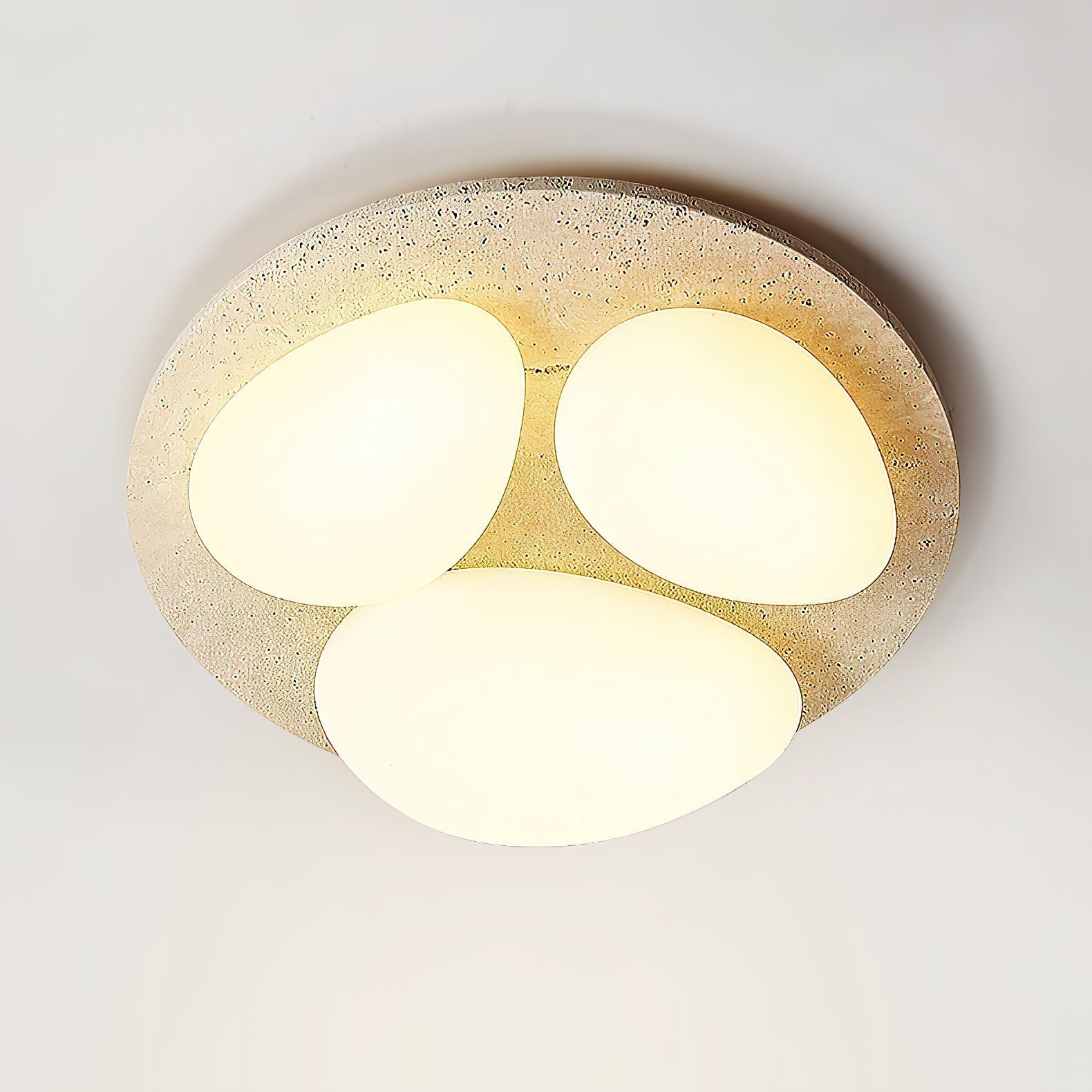 Lylaeen Modern Minimalist Travertine Plastic Ceiling Lamp - Letslighting